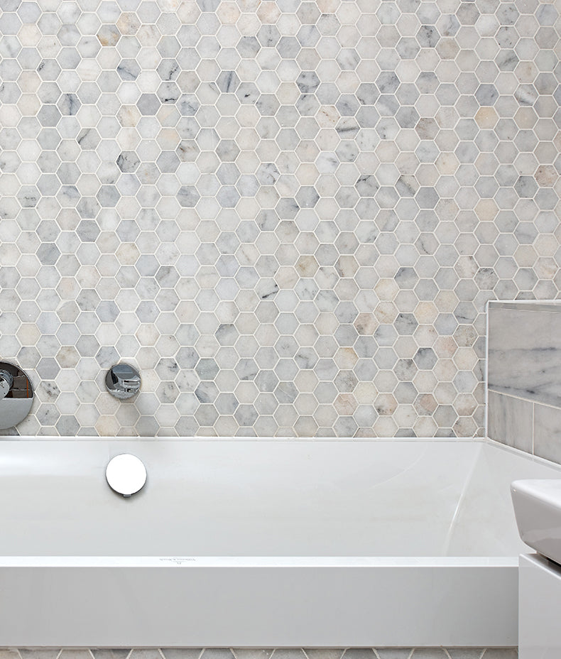 Long Island Marble Small Hexagon Mosaic 30.5cm