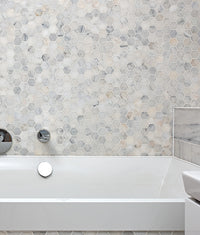 Long Island Marble Small Hexagon Mosaic 30.5cm Sample