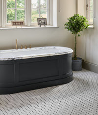 Long Island Marble Honed Finish Wicker Mosaic 28.6cm