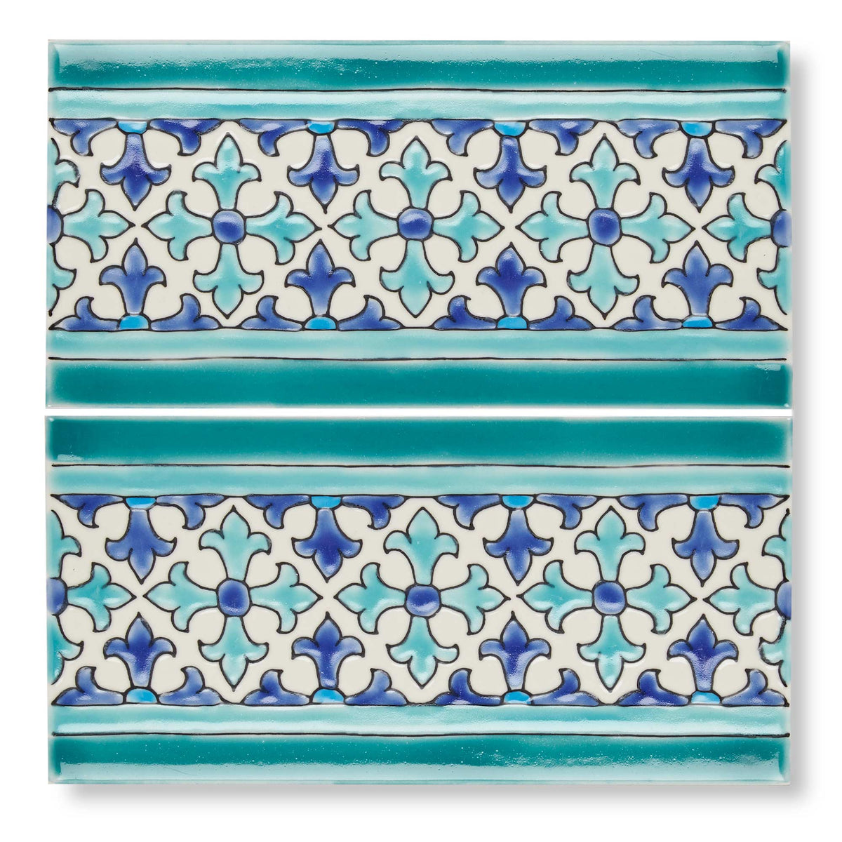 Andalucia, Morena Border, £16.32 Decorative Tiles Sale Fired Earth Green Tile Porcelain Decorative Tiles Fired Earth