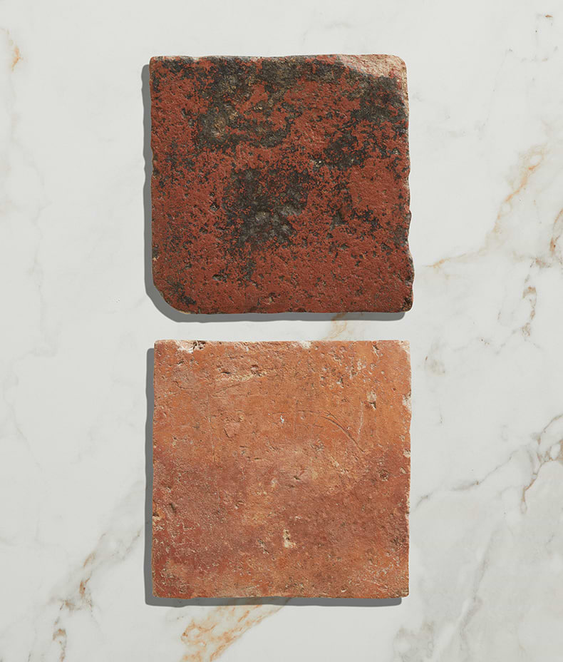 Antique Burgundy Terracotta Reclaimed 15cm