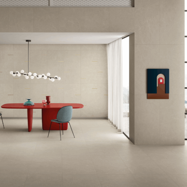 Arkistone Porcelain Stoneware, sizes, Ivory, from £48.05/ M2 Concrete & Cement Effect Porcelain Tiles Cream Tile Marca Corona