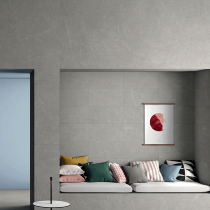 Arkistone Porcelain Stoneware Silver 80x80