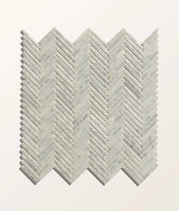 Athens Carrara Marble Mosaic 29.2x30.2cm Sample