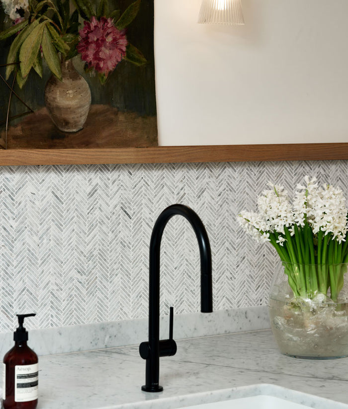 Athens Carrara Marble Mosaic 29.2x30.2cm