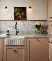 Athens Carrara Marble Mosaic 29.2x30.2cm Sample