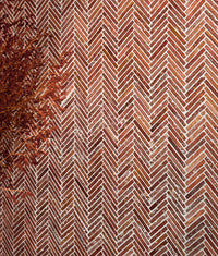 Athens Rosso Travertine Mosaic 29.2x30.2cm Sample