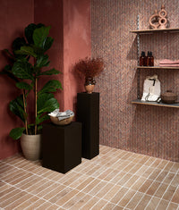 Athens Rosso Travertine Mosaic 29.2x30.2cm Sample