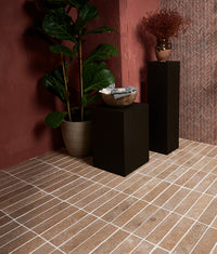 Athens Rosso Travertine Mosaic 29.2x30.2cm Sample