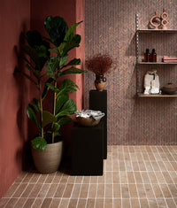 Athens Rosso Travertine Mosaic 29.2x30.2cm Sample