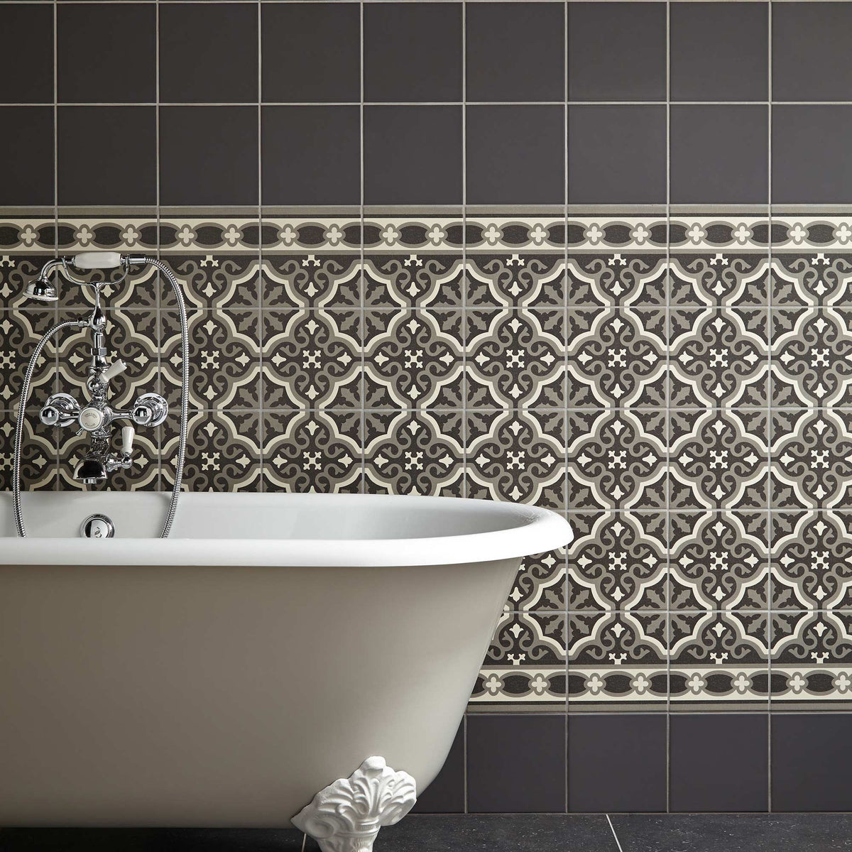 Abbey, Waverley Border, £81.30 / M2 Decorative Tiles Decorative Tiles Sale Grey Tile Porcelain Decorative Tiles Fired Earth