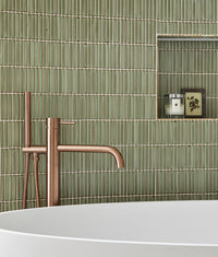 Bamboo Lustre Porcelain Mosaic Avocado 29.5cm