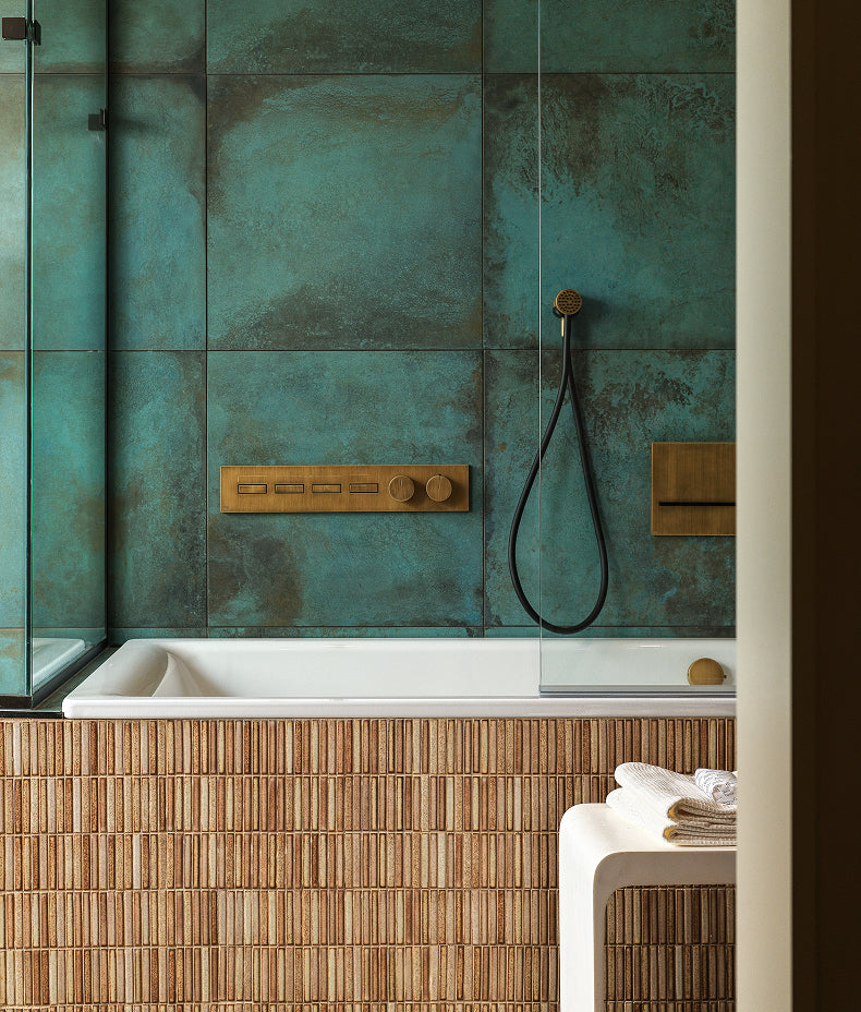 Bamboo Lustre Porcelain Mosaic Cappuccino 29.5cm Sample