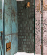 Bamboo Lustre Porcelain Mosaic Teal 29.5cm Sample