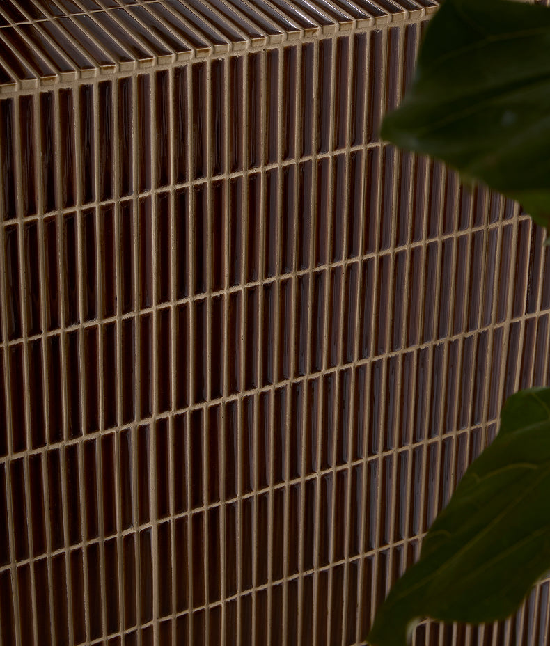 Bamboo Porcelain Mosaic Caramel 28.4x29.5cm Sample
