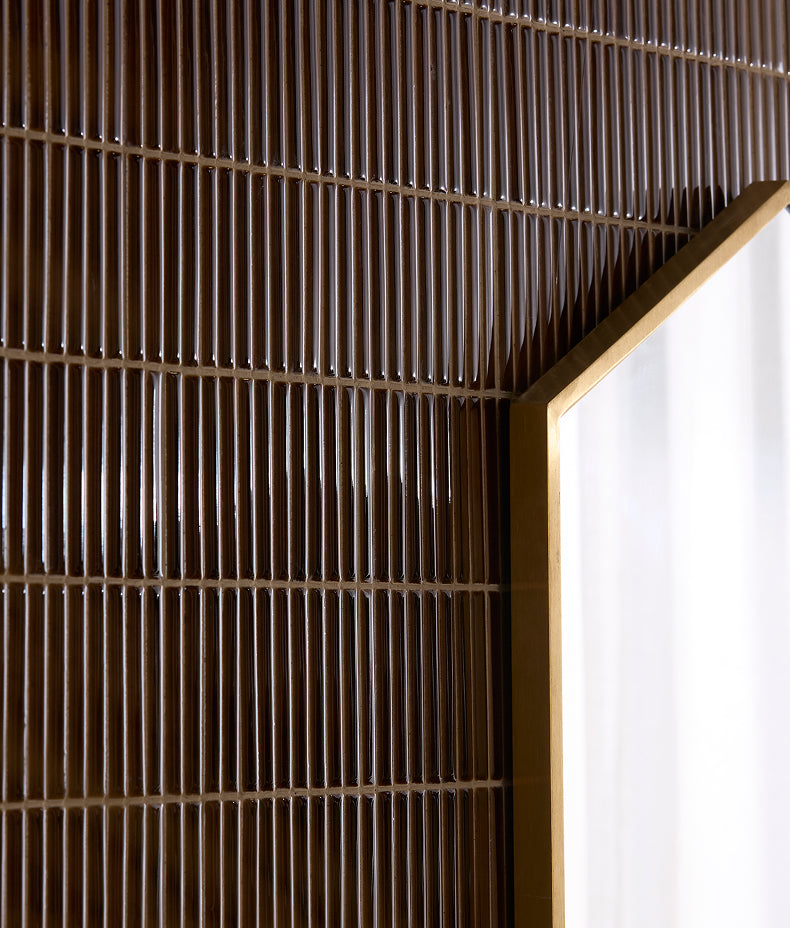 Bamboo Porcelain Mosaic Caramel 28.4x29.5cm Sample