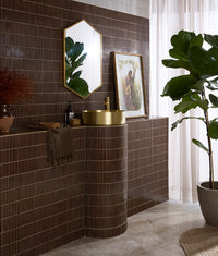 Bamboo Porcelain Mosaic Caramel 28.4x29.5cm Sample