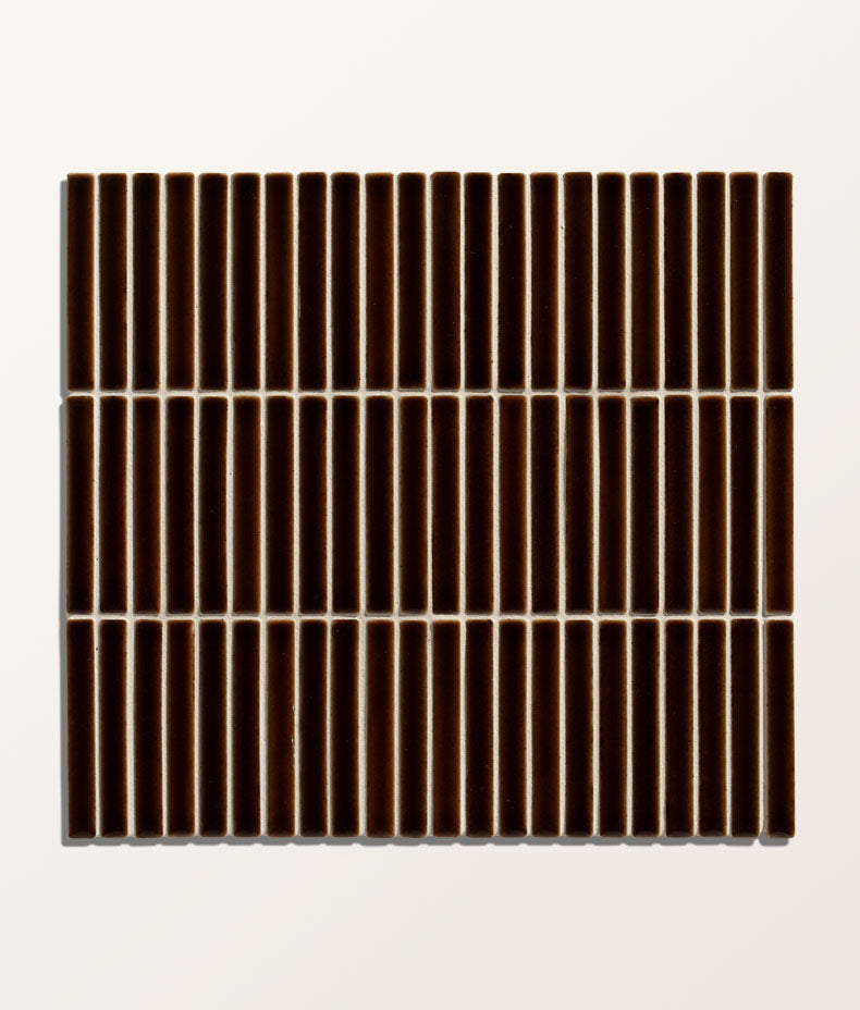 Bamboo Porcelain Mosaic Caramel 28.4x29.5cm Sample