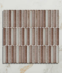 Bamboo Lustre Porcelain Mosaic Cappuccino 29.5cm