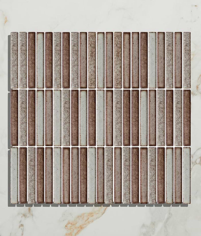Bamboo Lustre Porcelain Mosaic Cappuccino 29.5cm
