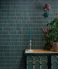 Bamboo Lustre Porcelain Mosaic Teal 29.5cm Sample
