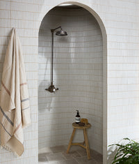 Bamboo Porcelain Mosaic Vintage White 28.4x29.5cm Sample