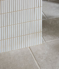Bamboo Porcelain Mosaic Vintage White 28.4x29.5cm Sample
