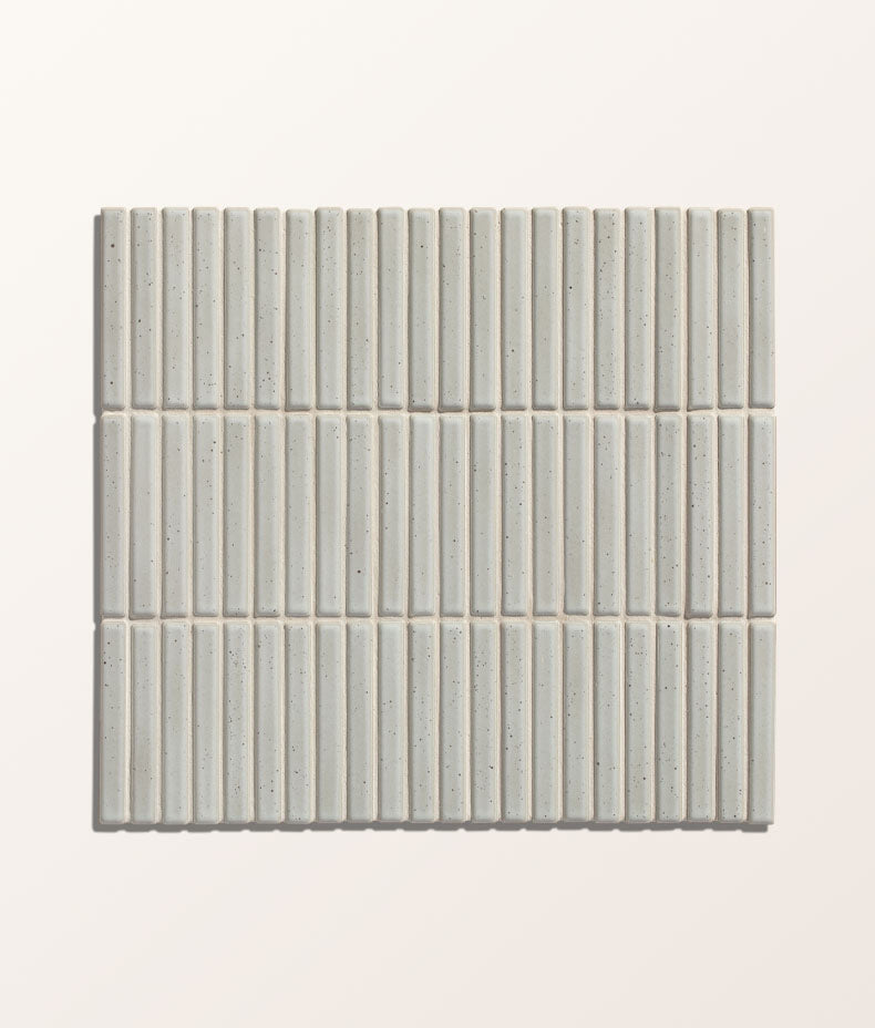 Bamboo Porcelain Mosaic Vintage White 28.4x29.5cm Sample