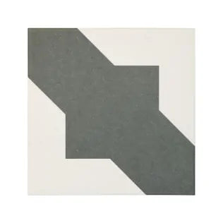 Bert & May, Porcelain, Black Crosses, £86.70/M2 Decorative Tiles Decorative Tiles Sale Porcelain Decorative Tiles Fired Earth