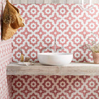 Bert & May, Porcelain , Pink Santona, £86.70/M2 Decorative Tiles Decorative Tiles Sale Porcelain Decorative Tiles Fired Earth