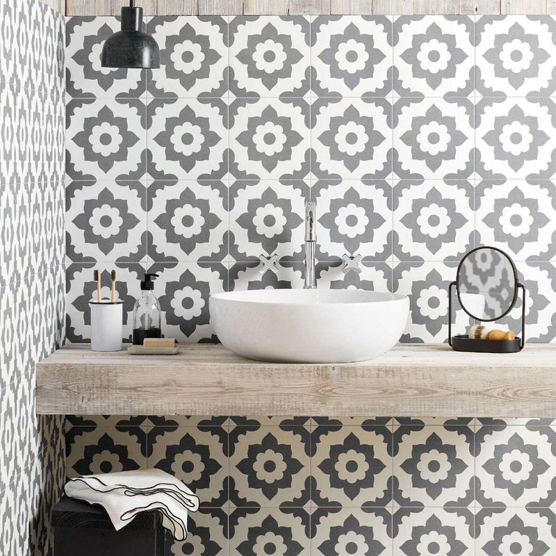 Bert & May, Porcelain, Black Santona, £86.70/M2 Decorative Tiles Decorative Tiles Sale Porcelain Decorative Tiles Fired Earth