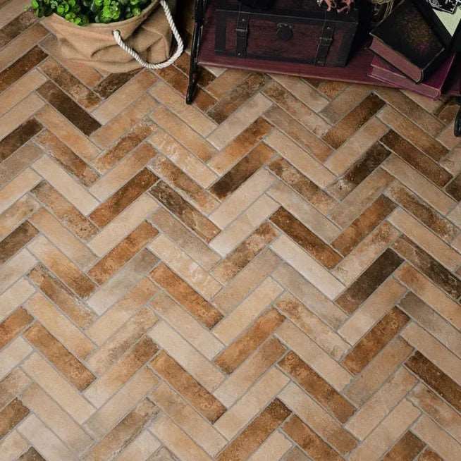 Brewhouse, Parquet, £83.00/ M2 Brown Tile Stone Effect Tiles Ca Pietra