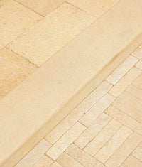 Buscot Limestone Tumbled & Etched Bullnosed Coping 40x100cm Sample