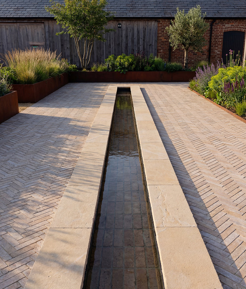 Buscot Limestone Klinkers Tumbled & Etched 5x20cm Sample