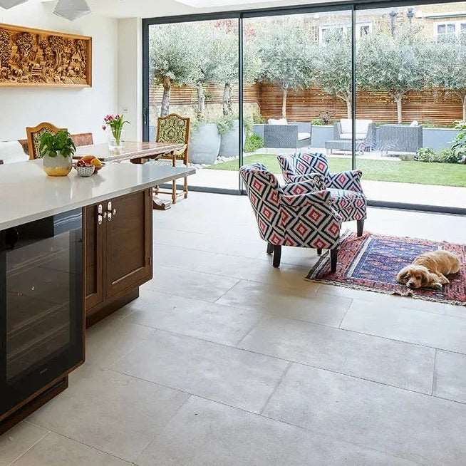 Neranjo Etched Finish Limestone, £99.00/ M2 Cream Tile Natural Stone Exterior Tiles Ca Pietra