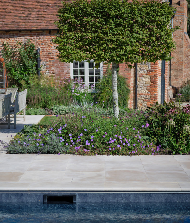 Buscot Limestone Etched Bullnose Coping 40x100cm