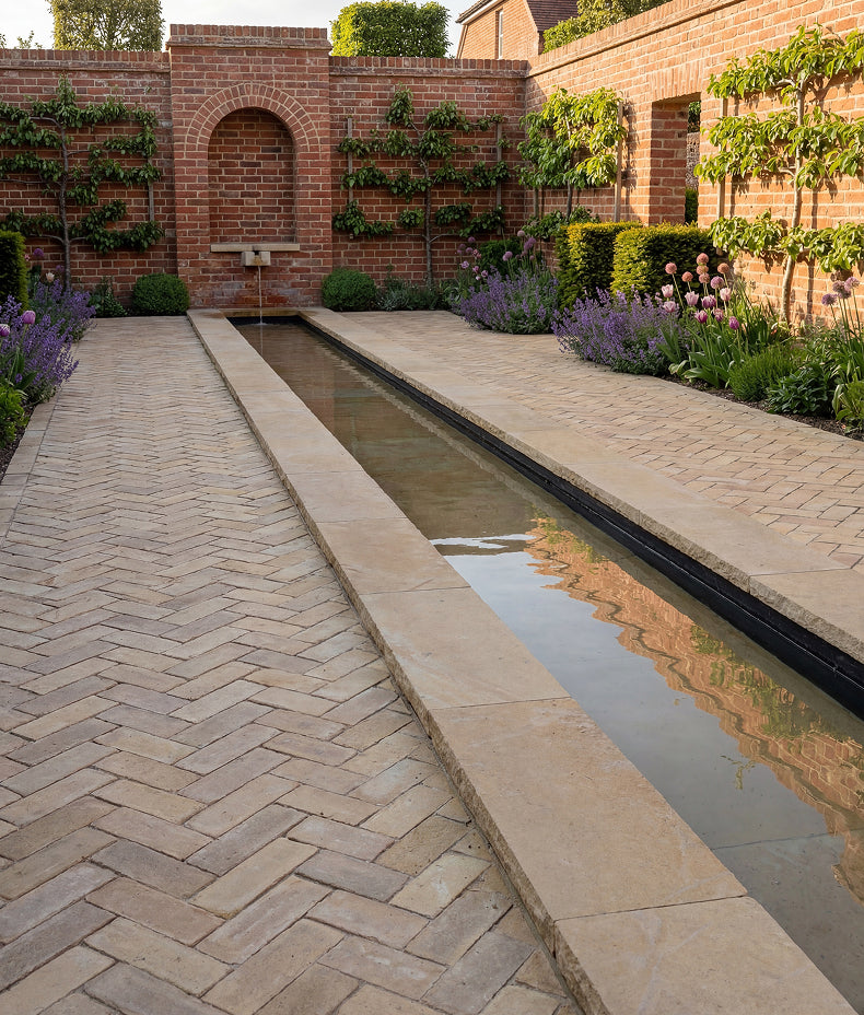 Buscot Limestone Tumbled & Etched Cropped Coping 40x100cm