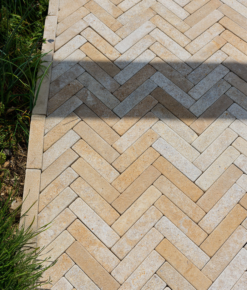 Buscot Limestone Klinkers Tumbled & Etched 5x20cm Sample