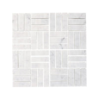 Carrara, White, Jenga Mosaic, £145.00/M2 Decorative Tiles Decorative Tiles Sale Porcelain Decorative Tiles Fired Earth