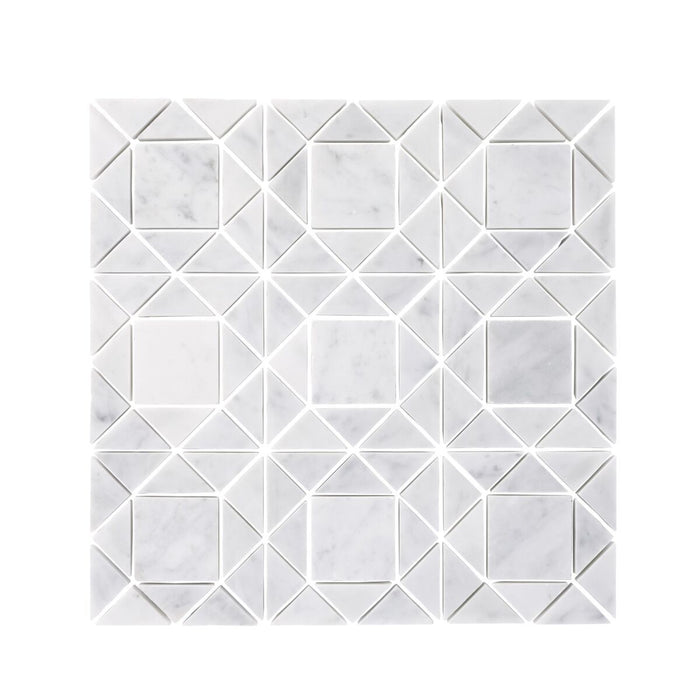 Carrara, White Jewel Mosaic, £145.00/M2 Decorative Tiles Decorative Tiles Sale Porcelain Decorative Tiles Fired Earth