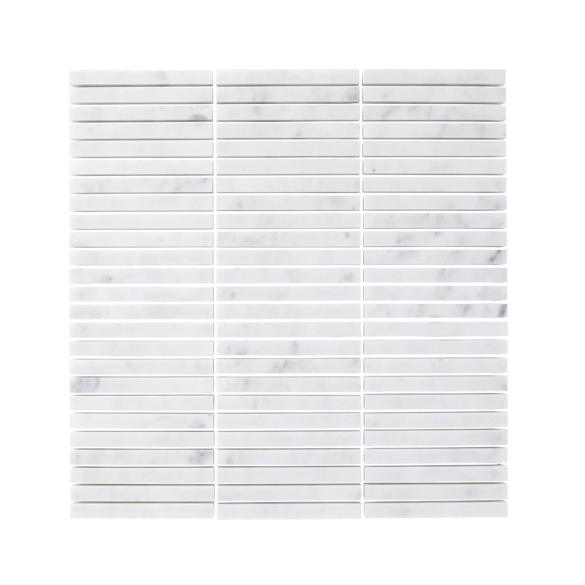 Carrara, White Stacked Mosaic, £145.00/M2 Decorative Tiles Decorative Tiles Sale Porcelain Decorative Tiles Fired Earth