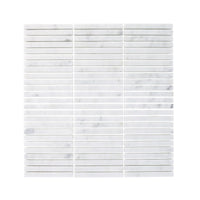 Carrara, White Stacked Mosaic, £145.00/M2 Decorative Tiles Decorative Tiles Sale Porcelain Decorative Tiles Fired Earth