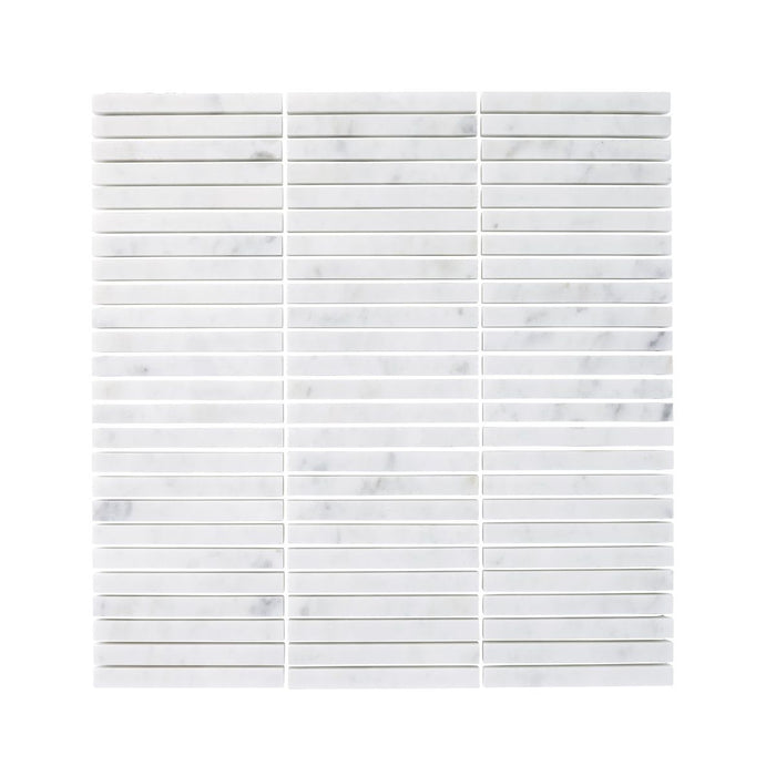 Carrara, White Stacked Mosaic, £145.00/M2 Decorative Tiles Decorative Tiles Sale Porcelain Decorative Tiles Fired Earth