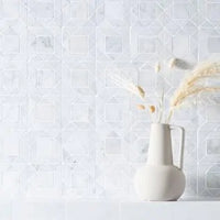 Carrara, White Jewel Mosaic, £145.00/M2 Decorative Tiles Decorative Tiles Sale Porcelain Decorative Tiles Fired Earth