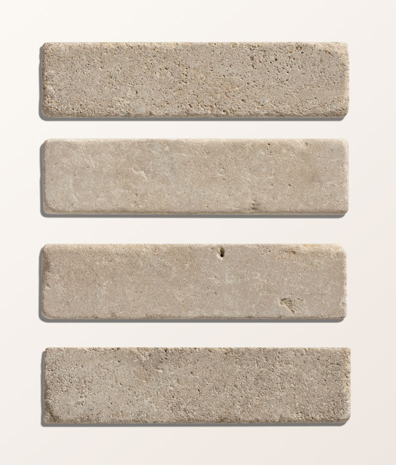 Castilan Limestone Klinkers Tumbled 5x20cm Sample