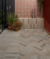 Castilan Limestone Parquet Tumbled 7.5x30cm