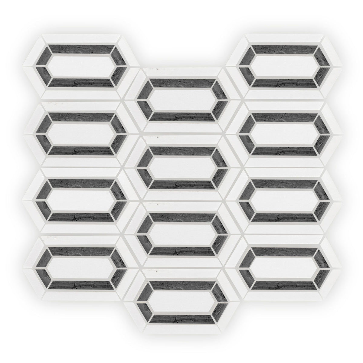 Chequers Court, Double Hexagon Mosaic, £171.28/M2 Decorative Tiles Sale Porcelain Decorative Tiles Fired Earth