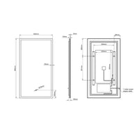 Cleo Rectangular Mirror 50x90cm