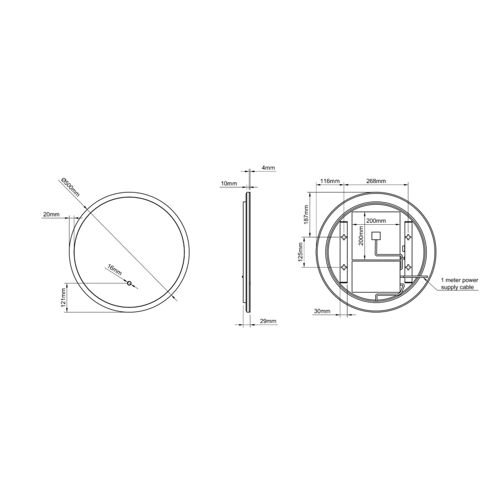 Cleo Round Mirror 50cm