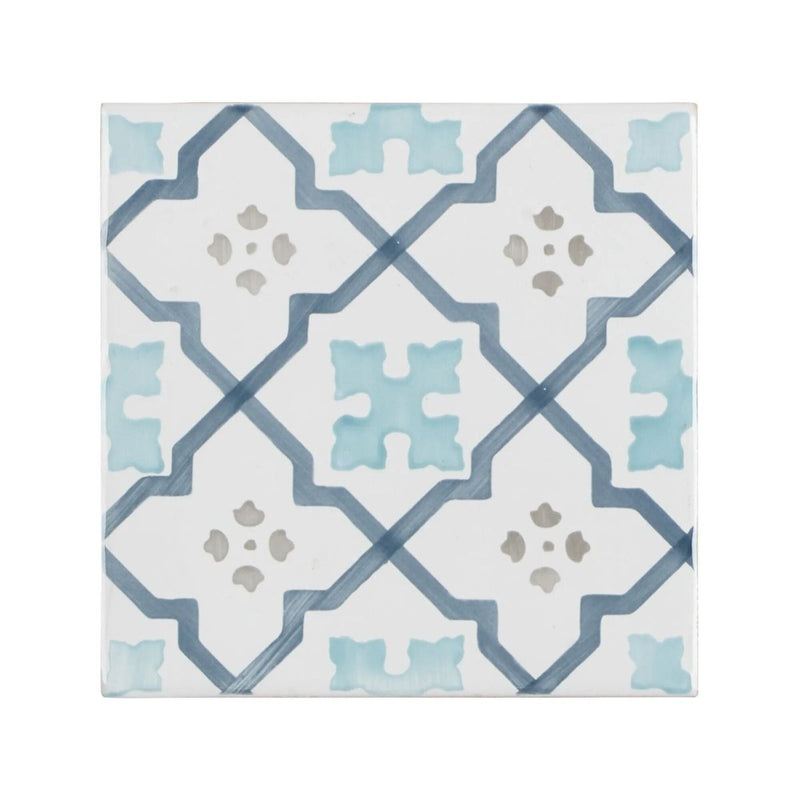 Cordoba, Decor 3, £355.20/M2 Blue Decorative Tiles Sale Porcelain Decorative Tiles Fired Earth